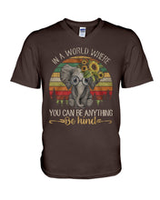 Load image into Gallery viewer, Elephant Be Kind Trending Quote Vintage T-Shirt Guys V-Neck