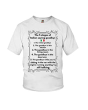 Load image into Gallery viewer, Italian Say Goodbye Funny Tee Youth Tee