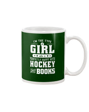 Load image into Gallery viewer, Girl Who Loves Hockey And Books Quote Name T-Shirt Mug