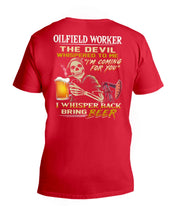 Load image into Gallery viewer, Oilfield Worker Beer Lover Gift Funny Tee Guys V-Neck