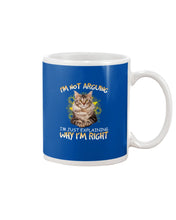 Load image into Gallery viewer, Cat Lovers T-Shirt Not Arguing Just Explaining Mug