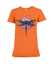 Load image into Gallery viewer, Let It Be Dragonfly Lotus Ladies Tee