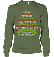 Load image into Gallery viewer, Christmas Tree Eleven Fabric Bundles T-Shirt Unisex Long Sleeve