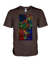 Load image into Gallery viewer, Hummingbird Cosmic Light Color Black T-Shirt Guys V-Neck