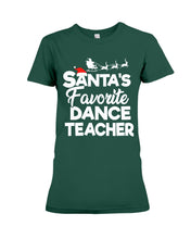 Load image into Gallery viewer, Santa Dance Teacher Christmas Shirt Ladies Tee