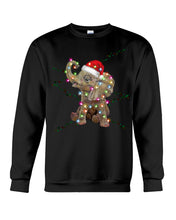 Load image into Gallery viewer, Elephant Color Light Christmas Gift Tee Sweatshirt