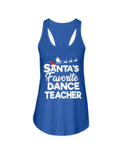 Load image into Gallery viewer, Santa Dance Teacher Christmas Shirt Ladies Flowy Tank