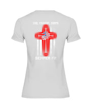 Load image into Gallery viewer, God Country Corps Semper Fi Black T-Shirt Ladies Tee
