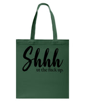 Load image into Gallery viewer, Shut The F Funny Quote T-Shirt Basketweave Tote Bag