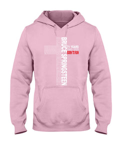 71 Years Born To Run Bruce Springteen Black T-Shirt Hoodie