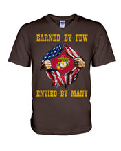Load image into Gallery viewer, Earned By Few Envied By Many Black T-Shirt Guys V-Neck