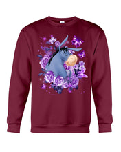 Load image into Gallery viewer, Donkey Loves Purple Flowers Custom T-Shirt Sweatshirt