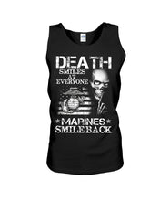 Load image into Gallery viewer, Death Smiles At Every Marines Smile Back Unisex Tank Top