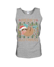 Load image into Gallery viewer, Merry Slothmas Christmas Gift For Kids Family Gift T-Shirt Unisex Tank Top