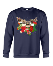 Load image into Gallery viewer, Yorkies In The Socks For Yorkie Lovers Christmas Gift Sweatshirt