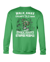Load image into Gallery viewer, Grumpy Old Man Anger Issue For Stupid People Black T-Shirt Sweatshirt