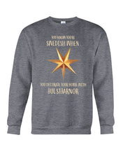 Load image into Gallery viewer, Christmas Star Swedish Julstarnor Black T-Shirt Sweatshirt