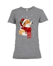 Load image into Gallery viewer, Corgi Christmas Gift Funny T-Shirt Ladies Tee