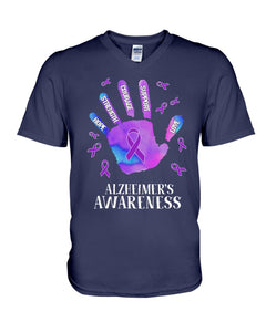 Alzheimers Awareness T-Shirt Guys V-Neck