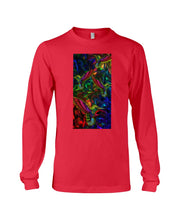 Load image into Gallery viewer, Hummingbird Cosmic Light Color Black T-Shirt Unisex Long Sleeve