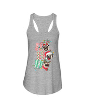 Load image into Gallery viewer, Pug Lover Christmas Hohoho Funny T-Shirt Ladies Flowy Tank