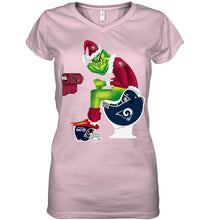 Load image into Gallery viewer, Funny Grinch San Francisco 49Ers Christmas Gift Tee Ladies V-Neck
