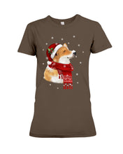 Load image into Gallery viewer, Corgi Christmas Gift Funny T-Shirt Ladies Tee