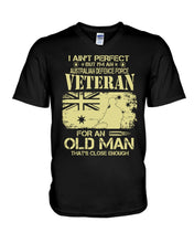 Load image into Gallery viewer, Veteran Australian Defence Force Gift For Grandpa Family Tee Guys V-Neck