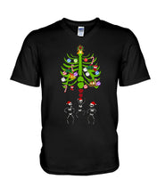Load image into Gallery viewer, Merry Christmas Funny Dancing Skeleton Guys V-Neck
