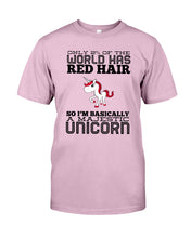 Load image into Gallery viewer, Redhead Unicorn Gift For Fans Funny T-Shirt Guys Tee