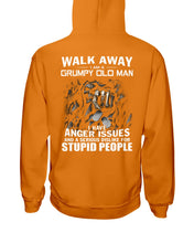 Load image into Gallery viewer, Grumpy Old Man Anger Issue For Stupid People Black T-Shirt Hoodie