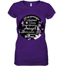 Load image into Gallery viewer, To My Husband In Heaven Gift For Widow Ladies V-Neck