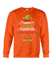 Load image into Gallery viewer, Santa's Favorite Physical Therapist Black T-Shirt Sweatshirt
