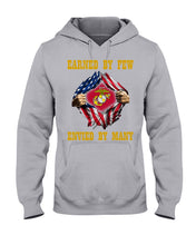 Load image into Gallery viewer, Earned By Few Envied By Many Black T-Shirt Hoodie