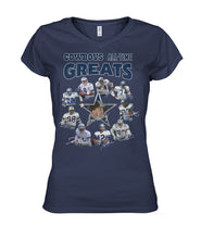 Load image into Gallery viewer, Dallas Cowboys Greats Gift For Fan T-Shirt Ladies V-Neck