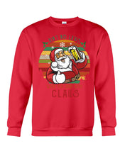Load image into Gallery viewer, Santa Claus Beer Gift For Christmas Black T-Shirt Sweatshirt