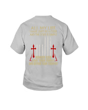 Load image into Gallery viewer, Lived By A Code Back Side T-Shirt Youth Tee
