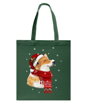 Load image into Gallery viewer, Corgi Christmas Gift Funny T-Shirt Basketweave Tote Bag