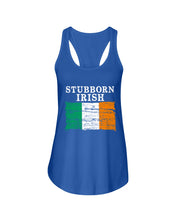 Load image into Gallery viewer, Stubborn Irish Flag Love Ireland Custom T-Shirt Ladies Flowy Tank