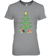Load image into Gallery viewer, Cute Dog Paws Christmas Tree Shirt Ladies Tee