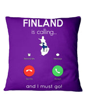 Load image into Gallery viewer, Finland Is Calling Funny Elf Christmas T-Shirt Pillow Cover