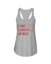 Load image into Gallery viewer, Nice Naughty Ginger Redhead T Shirt Ladies Flowy Tank
