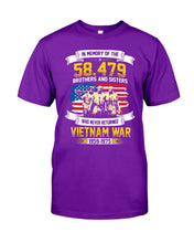 Load image into Gallery viewer, Vietnam Veteran 58.479 Vietnam War T-Shirt Guys Tee
