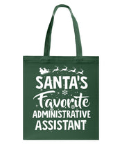 Load image into Gallery viewer, Santa Favorite Assistant Funny Christmas Gift Shirt Basketweave Tote Bag