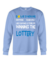 Load image into Gallery viewer, Down Syndrome Lottery Black T-Shirt Gift Sweatshirt