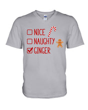 Load image into Gallery viewer, Nice Naughty Ginger Redhead T Shirt Guys V-Neck