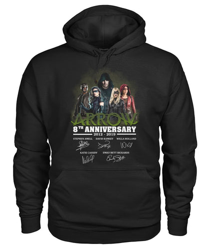 Arrow 8Th Anniversary Gift For Fans Black T-Shirt Hoodie