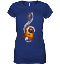 Load image into Gallery viewer, Guitar Note Ladies V-Neck