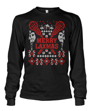 Load image into Gallery viewer, Funny Lacrosse Ugly Christmas Unisex Long Sleeve