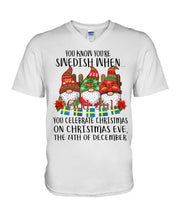 Load image into Gallery viewer, Swedish Christmas Gnome Cute Gift Tee Guys V-Neck